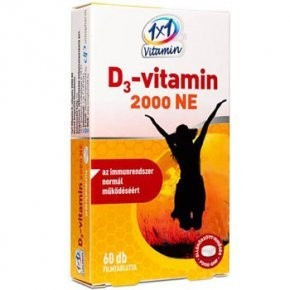 1X1 VITADAY D3 Vitamin 2000 NE Filmtabletta 60 Db PATIKA24